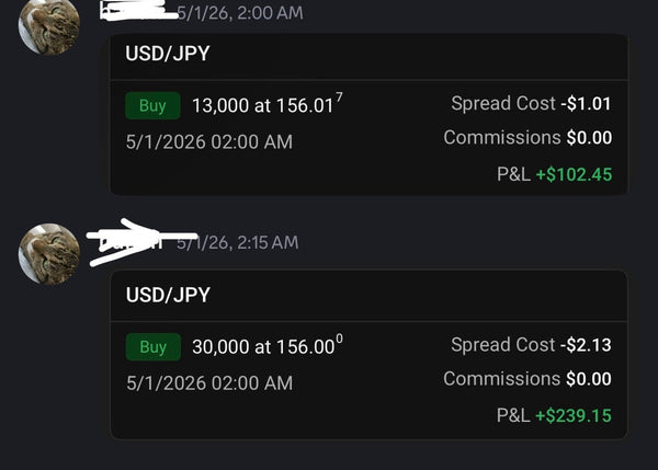 Verified trade screenshot